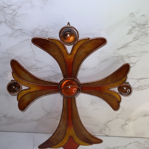 Resplendent Beautiful Large 11” x9” Cross Sun Catcher - Picture 5 of 7